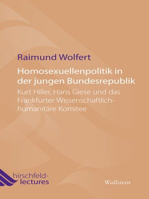 cover image of Homosexuellenpolitik in der jungen Bundesrepublik
